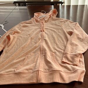 Pretty heathered peach hoodie 1X